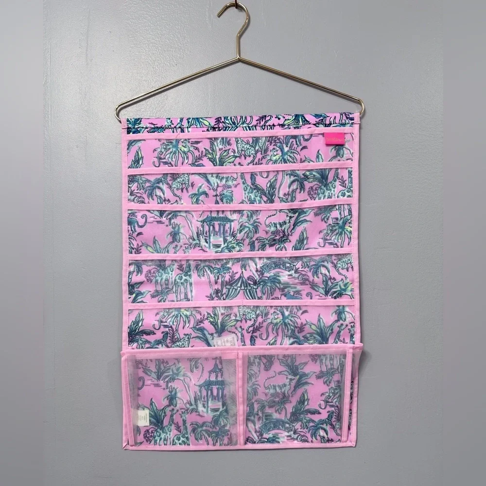 Lilly Pulitzer Tropical Pink Hanging Jewelry or makeup 💄 Organizer New Condition